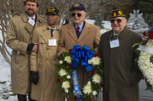 Soldiers at the Battle of the Bulge Memorial Ceremony